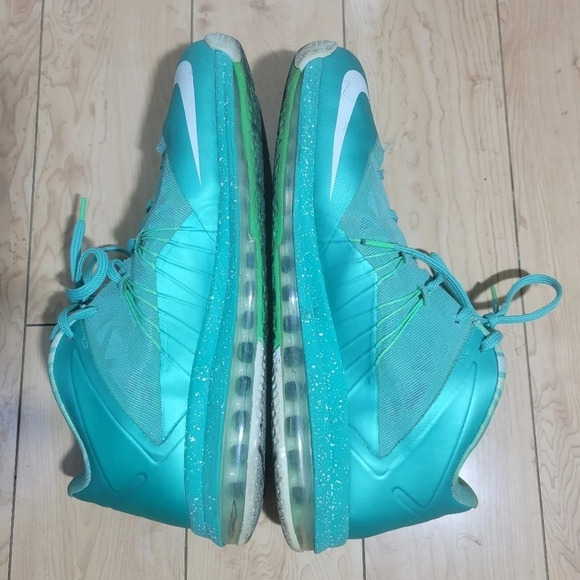 Nike Air Max LeBron 10 low Easter Crystal mint green size 13 Mens - Picture 4 of 8